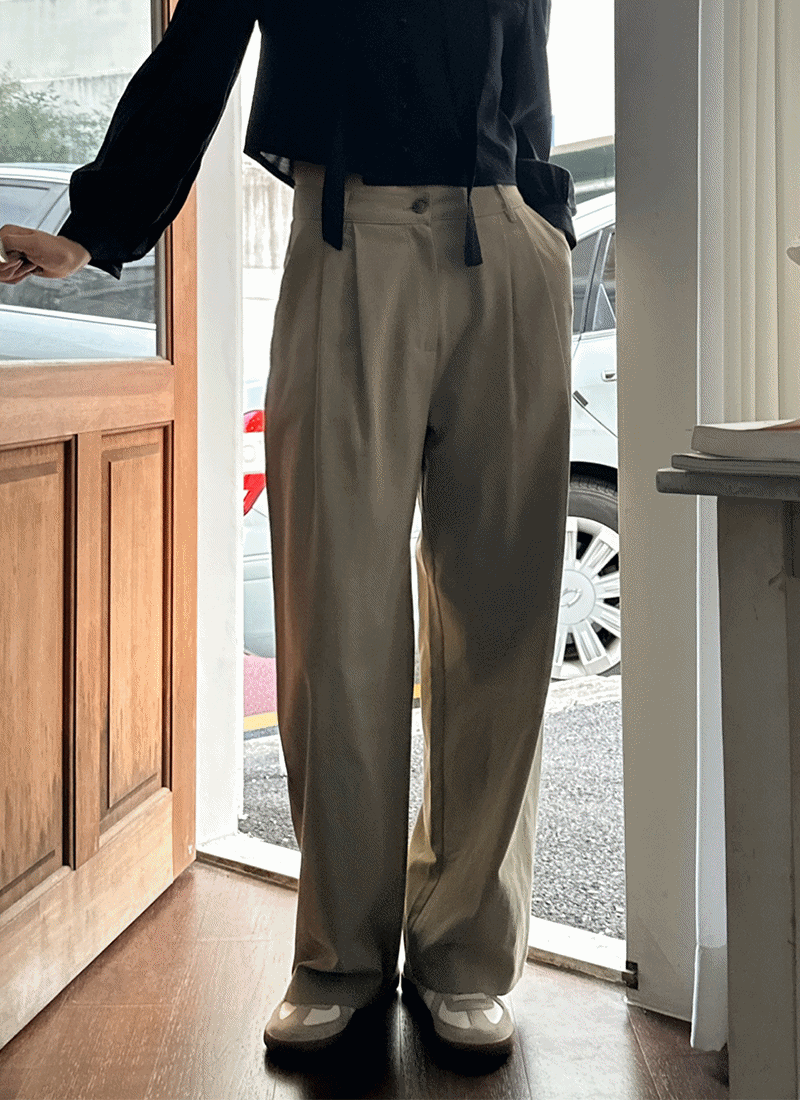 프라하 와이드 코튼 팬츠 (2color)_praha pants